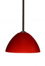 Besa Lighting 1TT-420131-BR - Besa Tessa Stem Pendant Bronze Red Matte 1x75W Medium Base