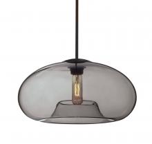 Besa Lighting 1TT-BANA15SM-BK - Besa Stem Pendant Bana 15 Black Smoke 1x60W MAX E26 Base