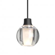 Besa Lighting 1XC-BOCA3CL-BK - Besa Boca 3 Pendant, Clear, Black Finish, 1x35W MAX GY6.35 Base