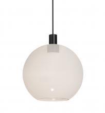 Besa Lighting 1XC-NEWTON8MW-LED-BK - Besa, Newton 8 Cord Pendant, Milky White, Black Finish, 1x3W LED