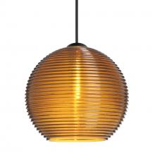 Besa Lighting 1XT-461582-BK - Besa Pendant Kristall 6, Black Finish, Amber 1x35W MAX GY6.35 Base