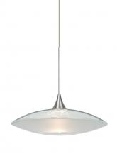 Besa Lighting 1XT-6294CL-SN - Besa Pendant Spazio Satin Nickel Clear/Frost 1x50W Halogen