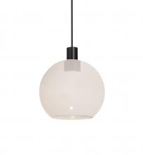 Besa Lighting 1XT-NEWTON6MW-LED-BK - Besa Newton 6 Pendant, Milky White, Black Finish, 1x3W LED