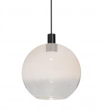 Besa Lighting 1XT-NEWTON8WC-LED-BK - Besa, Newton 8 Cord Pendant, Milky White/Clear, Black Finish, 1x3W LED