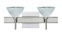 Besa Lighting 2SW-174352-CR-SQ - Besa Wall With SQ Canopy Domi Chrome Marble 2x40W G9