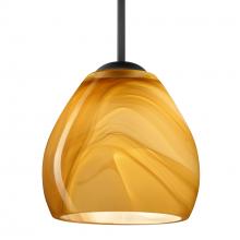 Besa Lighting B-4122HN-BK - Besa Bolla Pendant For Multiport Canopy Black Honey 1x50W MAX E12 Base