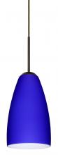 Besa Lighting J-1511CM-BR - Besa Riva 9 Pendant For Multiport Canopy Bronze Cobalt Blue Matte 1x75W Medium Base