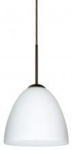 Besa Lighting J-447007-BR - Besa Vila Pendant For Multiport Canopy Bronze Opal Matte 1x60W Medium Base