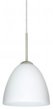 Besa Lighting J-447007-SN - Besa Vila Pendant For Multiport Canopy Satin Nickel Opal Matte 1x60W Medium Base