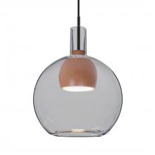 Besa Lighting J-BENJISMMD-LED-BK - Besa, Benji Cord Pendant For Multiport Canopy, Smoke/Medium, Black Finish, 1x9W LED