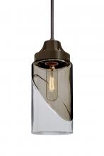 Besa Lighting J-BLINKSM-BR - Besa, Blink Cord Pendant For Multiport Canopy, Trans. Smoke/Clear, Bronze Finish, 1x6