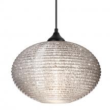 Besa Lighting OP-4913GL-BK - Besa Pendant Pape 12 Black Glitter 1x75W E26 Base