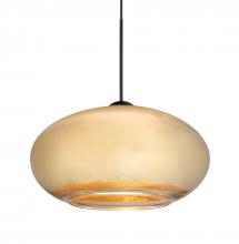 Besa Lighting RXP-2492GF-BK - Besa Pendant Brio 7, Black Finish, Gold Foil 1x35W MAX GY6.35 Base