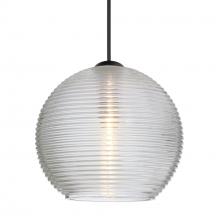 Besa Lighting RXP-461500-BK - Besa Pendant Kristall 6, Black Finish, Clear 1x35W MAX GY6.35 Base