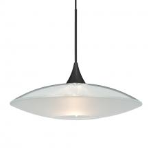 Besa Lighting RXP-6294CL-BK - Besa Pendant Spazio, Black Finish, Clear/Frost 1x50W MAX GY6.35 Base