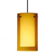 Besa Lighting RXP-G44007-BK - Besa Pendant Pahu 4, Black Finish, Transparent Armagnac/Opal 1x35W MAX GY6.35 Base