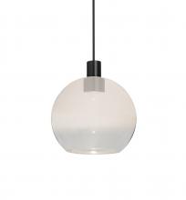 Besa Lighting RXP-NEWTON6WC-LED-BK - Besa, Newton 6 Cord Pendant, Milky White/Clear, Black Finish, 1x3W LED