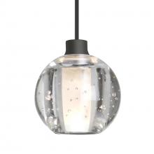 Besa Lighting X-BOCA5BB-BK - Besa Boca 5 Pendant For Multiport Canopies, Clear Bubble, Black Finish, 1x35W MAX GY6.35 Base