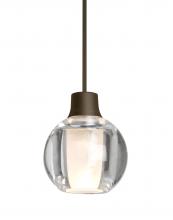 Besa Lighting XP-BOCA3CL-LED-BR - Besa, Boca 3 Cord Pendant, Clear, Bronze Finish, 1x3W LED