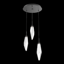 Hammerton CHB0050-03-MB-CC-C01-L3-RTS - Rock Crystal Round Pendant Chandelier - Quick Ship