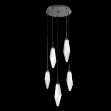 Hammerton CHB0050-05-MB-CC-C01-L3-RTS - Rock Crystal Round Pendant Chandelier - Quick Ship