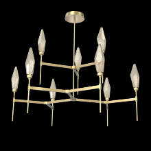 Hammerton CHB0050-54-GB-CB-001-L3 - Rock Crystal Round Belvedere Chandelier-54-Gilded Brass