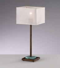 Lustrarte 051-00-8722 - Table lamp with plexiglas detail on the base and with square white lampshade