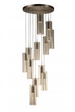 Worldwide Lighting Corp W33810MN20 - Sprite 54-Watt Matte Nickel Finish Integrated LEd Crystal and Glass Tube Pendant Light 3000K 20 in.