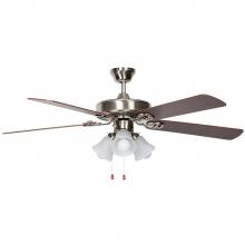 Sunset CF52836-50-LED-QC - 52 IN ENRGY STR HERITAGE HOME EASY HANG FAN W/ LED LIGHT