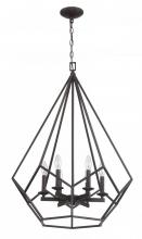 Sunset F3426-64 - 6LT 60W CB LYRIC CAGE PENDANT