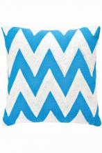 Pine Cone Hill CHTWDP20 - Fresh American Chevron Turquoise/White indoor/outdoor pillow 20"x20"