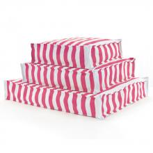 Pine Cone Hill RDB233-WOS - Fresh American Trimaran Stripe Fuchsia/White Indoor/Outdoor Wouf 18x24x6