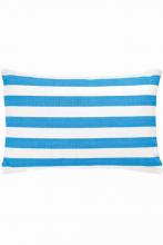 Pine Cone Hill RDB235-DP24 - Fresh American Trimaran Stripe Turquoise/White indoor/outdoor pillow 24"x16"