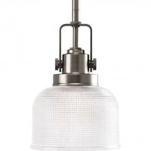 Progress P5173-81 - Archie Collection One-Light Antique Nickel Double Prismatic Glass Coastal Mini-Pendant Light