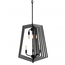 Varaluz 262F06BL - Gymnast 6-Lt Foyer Pendant - Black