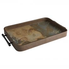 Cyan Designs 12135 - Tesoro Tray Smoke Grey Slate Veneer Matte Black - Large