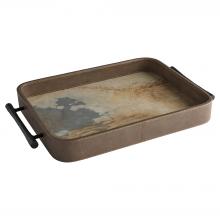 Cyan Designs 12136 - Tesoro Tray Smoke Grey Slate Veneer Matte Black - Small