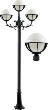 Dabmar GM2630-LED9-B - CAST ALUM 10" GLOBE POST LIGHT FIX 3 X 9W LED 85-265V