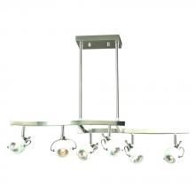 PLC Lighting 5356SN - 6 Light Pendant Light Focus Collection 5356 SN