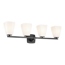 Kichler 55217BK - Marant 33.25" 4-Light Vanity Light with Opal Glass in Black