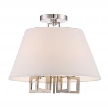 Crystorama 2255-PN_CEILING - Libby Langdon Westwood 5 Light Polished Nickel Semi Flush Mount