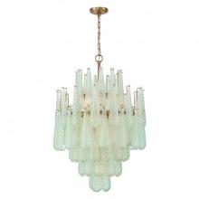 Crystorama OLL-6006-AG-GR - Ollie 16 Light Aged Brass Chandelier