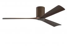 Matthews Fan Company IR3H-WN-WA-60 - Irene-3H three-blade flush mount paddle fan in Walnut finish with 60” solid walnut tone blades.?