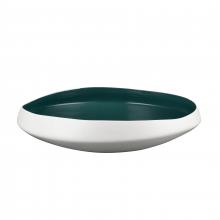 ELK Home Plus H0017-9744 - Greer Bowl - Low White and Turquoise Glazed (2 pack) (2 pack)