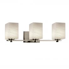 Justice Design Group FSN-8443-15-WEVE-NCKL - Era 3-Light Bath Bar