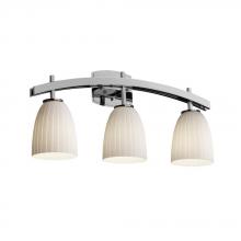 Justice Design Group FSN-8593-15-OPAL-MBLK - Archway 3-Light Bath Bar