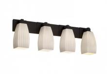 Justice Design Group FSN-8924-30-RBON-MBLK - Modular 4-Light Bath Bar