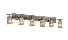 Justice Design Group GLA-8706-16-WTFR-NCKL - Aero 6-Light Bath Bar