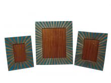 Oggetti Luce 93-BB06/BLU - FRAME, 4X6, BAMBOO, BLUE