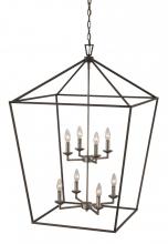 Trans Globe 10265 PC/BK - Lacey 26" Pendant Style Cage Chandelier